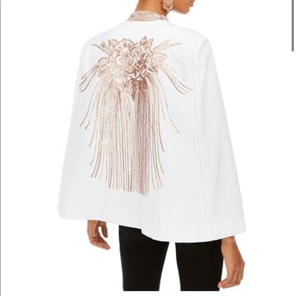 embellished cape jacket